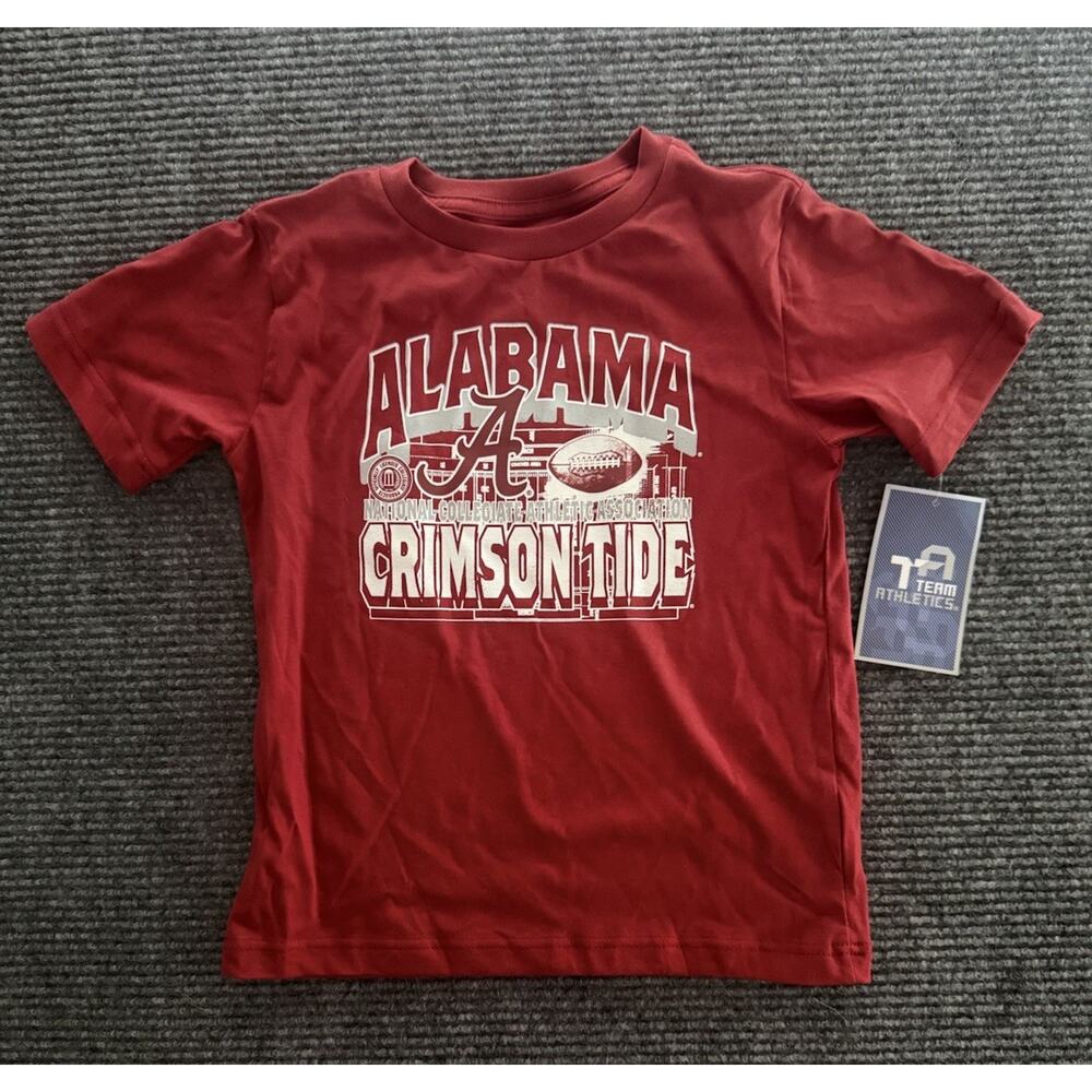 Alabama Crimson Tide Boys Small Logo T-Shirt NWT College Football Team Gear - Picture 2 of 6